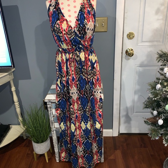 GORGEOUS PRINTED MAXI DRESS SZ XL - Picture 1 of 8